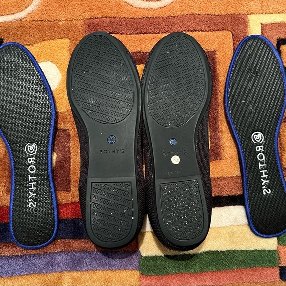 Rothy's Black Flats Sleek Minimalist Design Size 9.5 EU 41 - Picture 4 of 10